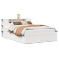 Miniatyrbilde 3 av 11: vidaXL Sengeramme uten madrass hvit 120x200 cm heltre furu