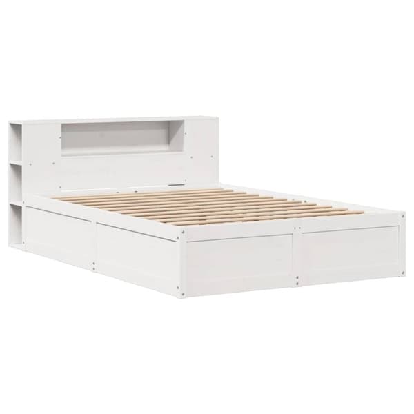 vidaXL Sengeramme uten madrass hvit 120x200 cm heltre furu