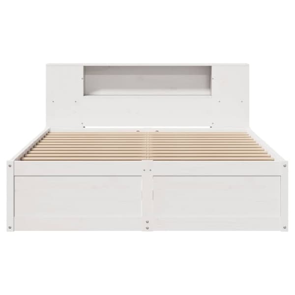 vidaXL Sengeramme uten madrass hvit 120x200 cm heltre furu
