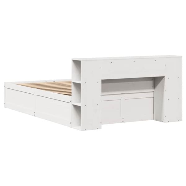 vidaXL Sengeramme uten madrass hvit 120x200 cm heltre furu