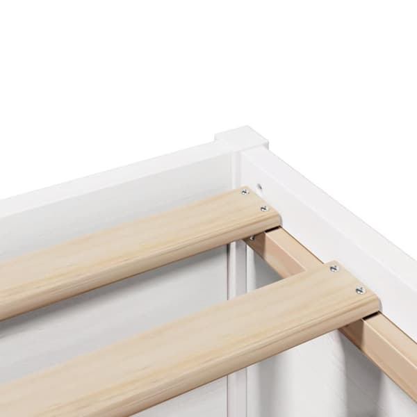vidaXL Sengeramme uten madrass hvit 120x200 cm heltre furu