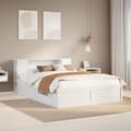 Miniatyrbilde 2 av 11: vidaXL Sengeramme uten madrass hvit 120x200 cm heltre furu