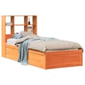 Miniatyrbilde 3 av 11: vidaXL Sengeramme uten madrass voksbrun 90x200 cm heltre furu