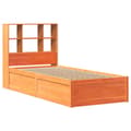 Miniatyrbilde 4 av 11: vidaXL Sengeramme uten madrass voksbrun 90x200 cm heltre furu