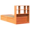 Miniatyrbilde 8 av 11: vidaXL Sengeramme uten madrass voksbrun 90x200 cm heltre furu