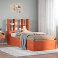 Miniatyrbilde 2 av 11: vidaXL Sengeramme uten madrass voksbrun 90x200 cm heltre furu