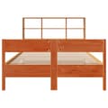 Miniatyrbilde 5 av 11: vidaXL Seng med bokhylle uten madrass voksbrun 120x200 cm heltre furu
