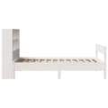 Miniatyrbilde 6 av 11: vidaXL Seng med bokhylle uten madrass hvit 90x190 cm heltre furu