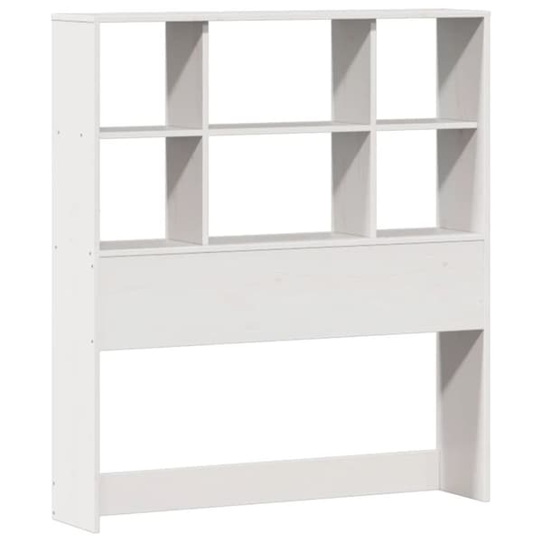 vidaXL Seng med bokhylle uten madrass hvit 90x190 cm heltre furu