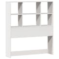 Miniatyrbilde 8 av 11: vidaXL Seng med bokhylle uten madrass hvit 90x190 cm heltre furu