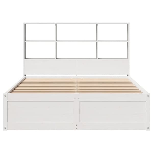 vidaXL Sengeramme uten madrass hvit 150x200 cm heltre furu