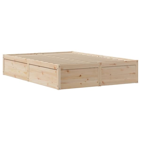 vidaXL Sengeramme uten madrass 120x190 cm heltre furu