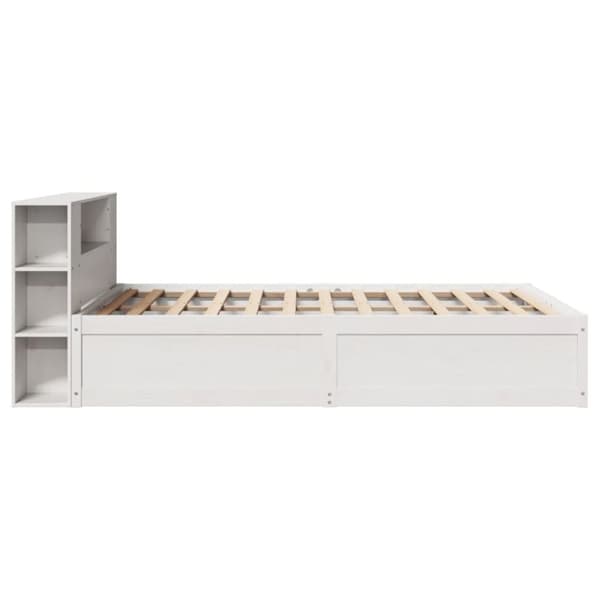 vidaXL sengeramme uden madras 140x190 cm massivt fyrretræ hvid