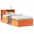 Miniatyrbilde 3 av 11: vidaXL Sengeramme uten madrass voksbrun 90x200 cm heltre furu