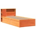 Miniatyrbilde 4 av 11: vidaXL Sengeramme uten madrass voksbrun 90x200 cm heltre furu