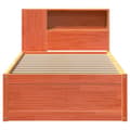 Miniatyrbilde 5 av 11: vidaXL Sengeramme uten madrass voksbrun 90x200 cm heltre furu