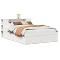 Miniatyrbilde 3 av 11: vidaXL Sengeramme uten madrass hvit 120x190 cm heltre furu