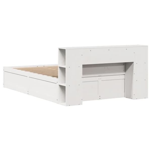 vidaXL Sengeramme uten madrass hvit 120x190 cm heltre furu