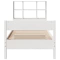 Miniatyrbilde 5 av 11: vidaXL Seng med bokhylle uten madrass hvit 90x200 cm heltre furu