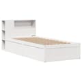 Miniatyrbilde 4 av 11: vidaXL Sengeramme uten madrass hvit 90x200 cm heltre furu