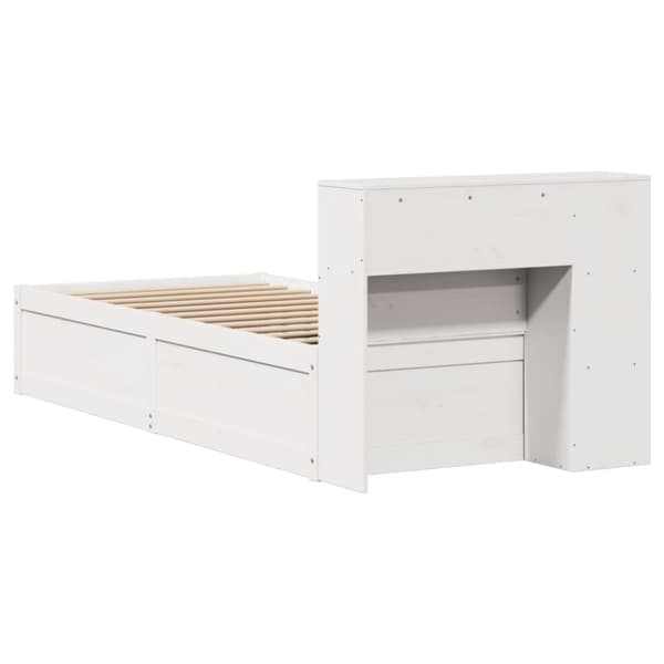 vidaXL Sengeramme uten madrass hvit 90x200 cm heltre furu