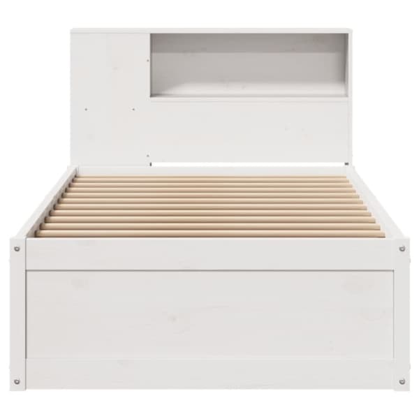 vidaXL sengeramme uden madras 90x200 cm massivt fyrretræ hvid