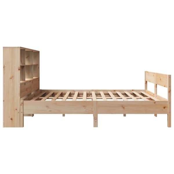 vidaXL seng med reol uden madras 135x190 cm massivt fyrretræ