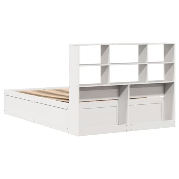 vidaXL Sengeramme uten madrass hvit 140x190 cm heltre furu