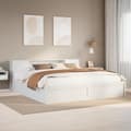 Miniatyrbilde 2 av 11: vidaXL Sengeramme uten madrass hvit 180x200 cm heltre furu