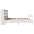 Miniatyrbilde 6 av 11: vidaXL Seng med bokhylle uten madrass hvit 160x200 cm heltre furu