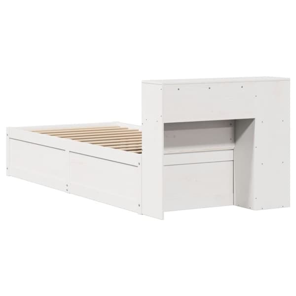 vidaXL Sengeramme uten madrass hvit 75x190 cm heltre furu