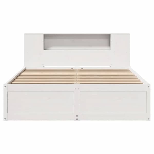 vidaXL sengeramme uden madras 140x200 cm massivt fyrretræ hvid