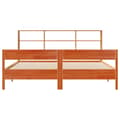 Miniatyrbilde 5 av 11: vidaXL Seng med bokhylle uten madrass voksbrun 180x200 cm heltre furu