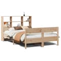 Miniatyrbilde 3 av 11: vidaXL Seng med bokhylle uten madrass 140x190 cm heltre furu