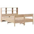 Miniatyrbilde 4 av 11: vidaXL Seng med bokhylle uten madrass 140x190 cm heltre furu