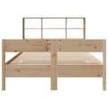 Miniatyrbilde 5 av 11: vidaXL Seng med bokhylle uten madrass 140x190 cm heltre furu
