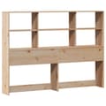 Miniatyrbilde 8 av 11: vidaXL Seng med bokhylle uten madrass 140x190 cm heltre furu