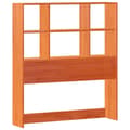 Miniatyrbilde 8 av 11: vidaXL Seng med bokhylle uten madrass voksbrun 75x190 cm heltre furu