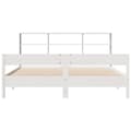 Miniatyrbilde 5 av 11: vidaXL Seng med bokhylle uten madrass hvit 200x200 cm heltre furu