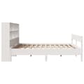 Miniatyrbilde 6 av 11: vidaXL Seng med bokhylle uten madrass hvit 200x200 cm heltre furu