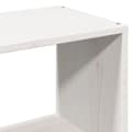 Miniatyrbilde 10 av 11: vidaXL Seng med bokhylle uten madrass hvit 200x200 cm heltre furu