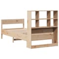 Miniatyrbilde 7 av 11: vidaXL Seng med bokhylle uten madrass 90x200 cm heltre furu