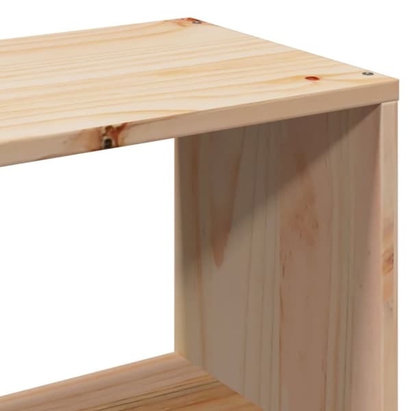 vidaXL Seng med bokhylle uten madrass 90x200 cm heltre furu