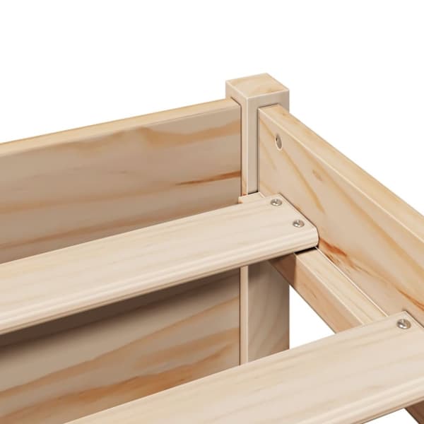 vidaXL Seng med bokhylle uten madrass 90x200 cm heltre furu