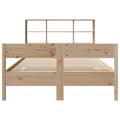 Miniatyrbilde 5 av 11: vidaXL Seng med bokhylle uten madrass 120x200 cm heltre furu