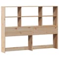 Miniatyrbilde 8 av 11: vidaXL Seng med bokhylle uten madrass 120x200 cm heltre furu