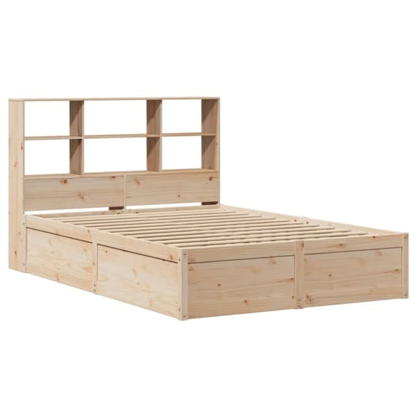 vidaXL Sängram utan madrass 140x190 cm massiv furu
