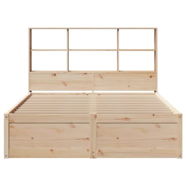 vidaXL Sängram utan madrass 140x190 cm massiv furu