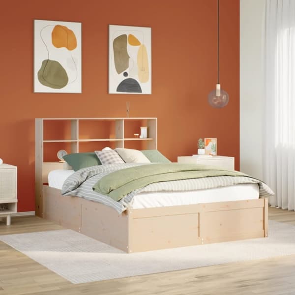 vidaXL Sängynrunko ilman patjaa 150x200 cm täysi mänty
