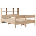 Miniatyrbilde 4 av 11: vidaXL Seng med bokhylle uten madrass 140x200 cm heltre furu